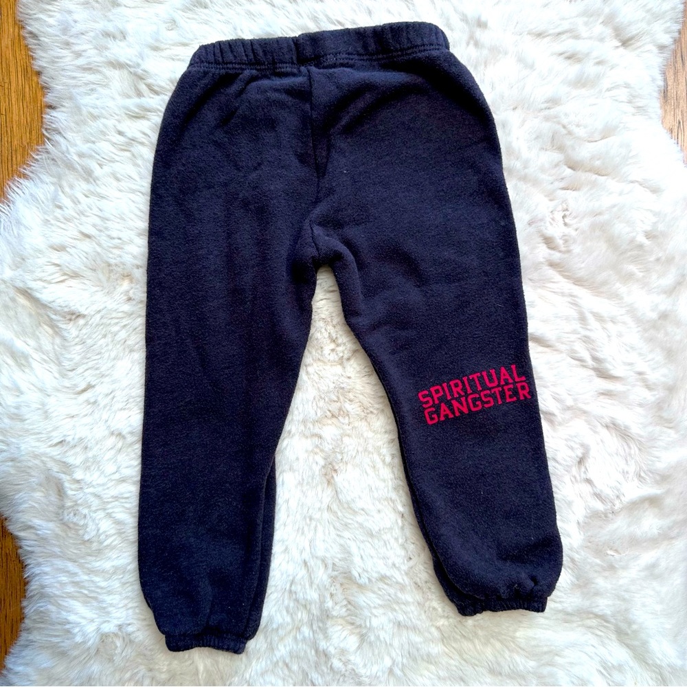 Toddler Spiritual Gangster - black sweatpants - 2T